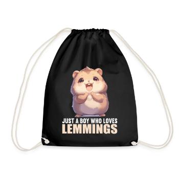Lemmings Lemming - Drawstring Bag - black - Front