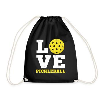 J’adore le pickleball - Paddle Sport Stressed - Sac de sport léger - noir - Devant