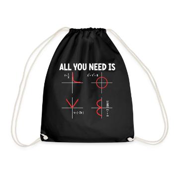 What part of don't you mess up math - Drawstring Bag - black - Front