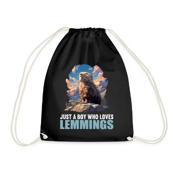 Lemmings Lemming - Drawstring Bag - black - Front
