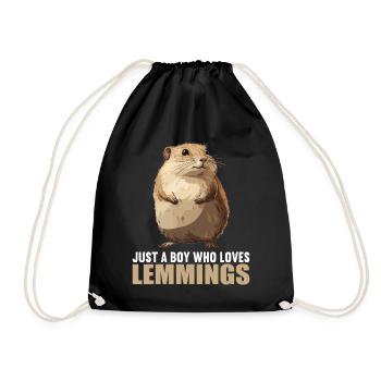 Lemmings Lemming - Drawstring Bag - black - Front