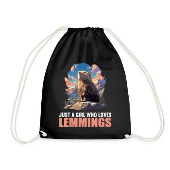 Lemmings Lemming - Drawstring Bag - black - Front
