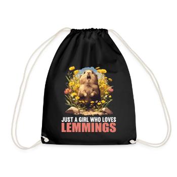 Lemmings Lemming - Drawstring Bag - black - Front