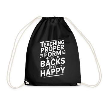 Éducateur en kinésithérapie enseignant la thérapie du mouvement par forme correcte - Sac de sport léger - noir - Devant