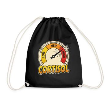 Cortisol Measuring Point T-Shirt - Drawstring Bag - black - Front