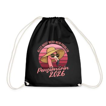Don de retraite Flamingo 2026 pour le retraité - Sac de sport léger - noir - Devant