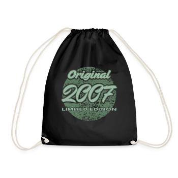 19e anniversaire Homme Femme 4 ans 2007 Cadeau - Sac de sport léger - noir - Devant