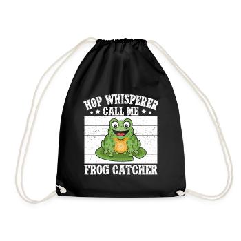 Attrape-grenouilles, Chuchoteur de houlettes, appelle-moi grenouille - Sac de sport léger - noir - Devant