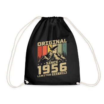 Cadeau d’anniversaire original vintage de 1956 - Sac de sport léger - noir - Devant