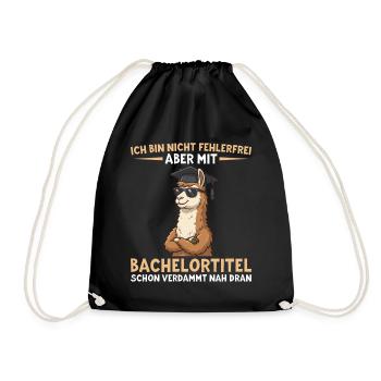 Lama célibataire avec titre de célibataire Doktorhut - Sac de sport léger - noir - Devant