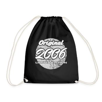 20th Birthday 2006 Gift for Men and Women - Drawstring Bag - black - Front