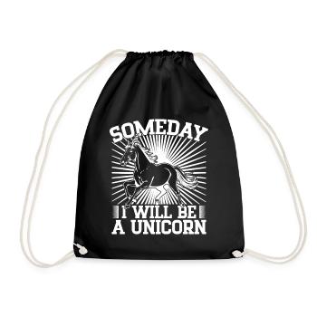 Équitation de rodéo : un jour, je serai une licorne - Sac de sport léger - noir - Devant