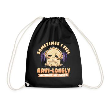 Ravioli Ravi-Solitaire sans mes pâtes - Sac de sport léger - noir - Devant