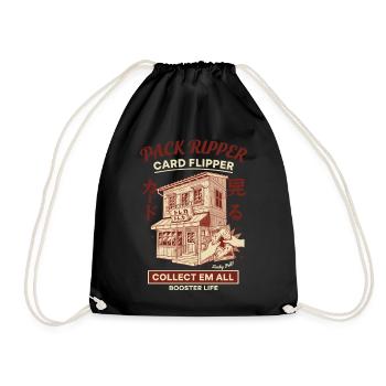 Pack Ripper Card Flipper Collect Em All Booster - Drawstring Bag - black - Front