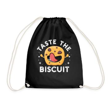 Taste The Biscuit Character - Drawstring Bag - black - Front