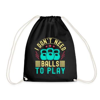 Les passionnés de fitness n’ont pas besoin de ballons pour jouer - Sac de sport léger - noir - Devant
