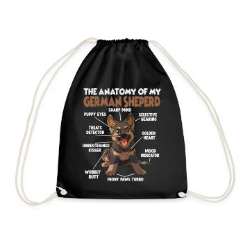 German Shepherd Dog Owner T Shepherd Dog - Drawstring Bag - black - Front