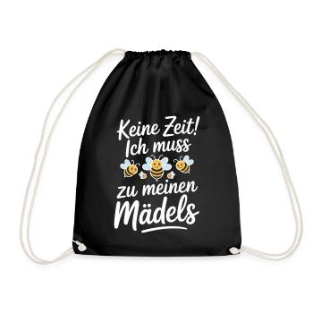 Bee No Time Girls apicultrice qui dit abeilles mellifères - Sac de sport léger - noir - Devant