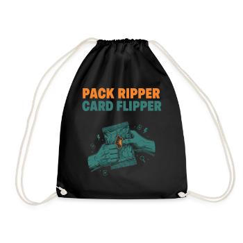 Pack Ripper Card Flipper Trading Card Collector - Drawstring Bag - black - Front