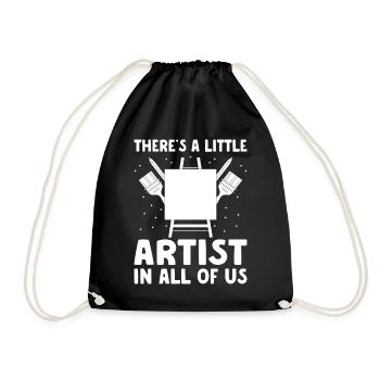 Funny Art Painter Artist In All Of Us Drawing - Turnbeutel - Schwarz - Vorne