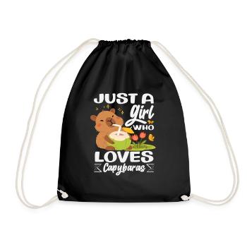 Juste une fille qui aime les capybaras mignons et drôles - Sac de sport léger - noir - Devant