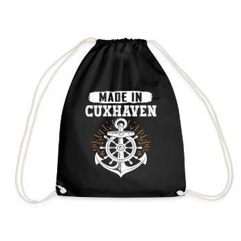 Cuxhavener MADE IN CUXHAVEN Lustiges - Turnbeutel - Schwarz - Vorne