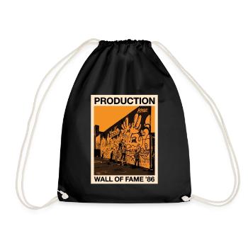 Production Wall of Fame 86 Poster - Drawstring Bag - black - Front