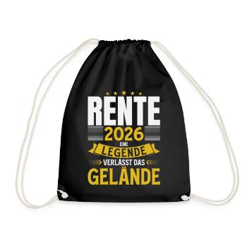 Pension Gift Man Retraite retraite 2026 Drôle - Sac de sport léger - noir - Devant
