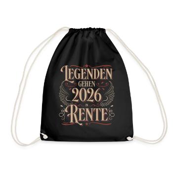 Retrait de retrait 2026 Pension Gift Man Retraite Drôle - Sac de sport léger - noir - Devant