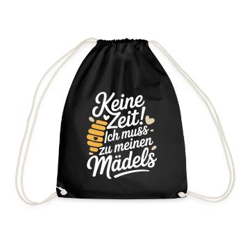 Bee No Time Girls apicultrice qui dit abeilles mellifères - Sac de sport léger - noir - Devant