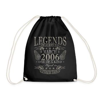 20th Birthday March 2006 - Drawstring Bag - black - Front