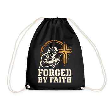 Motif soudeur avec étincelles en croix rétro - Sac de sport léger - noir - Devant