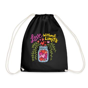Love Without Limit T-Shirt - Drawstring Bag - black - Front