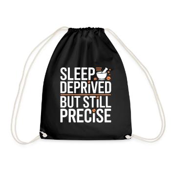 Étudiant pharmacien en pharmacie en pharmacie privé de sommeil - Sac de sport léger - noir - Devant