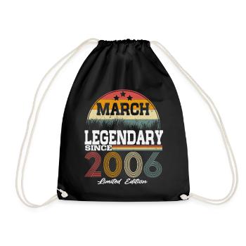 Des légendes sont nées en mars 2006 - Sac de sport léger - noir - Devant