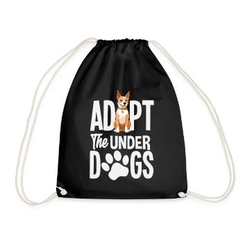 Adopt Dogs Animal Rescue Shelter - Drawstring Bag - black - Front