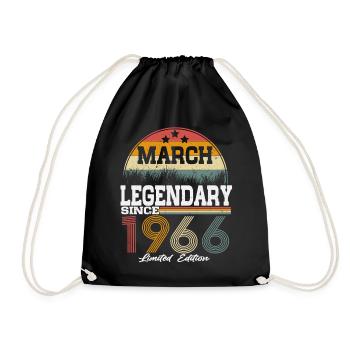 Legends est né en mars 1966 - Sac de sport léger - noir - Devant