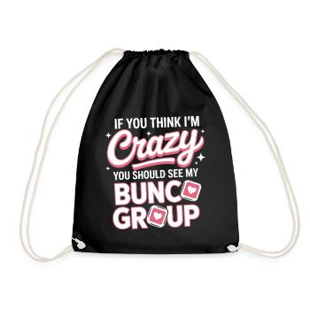 Bunco Sayings Dice Game Funny Bunco Gift - Drawstring Bag - black - Front