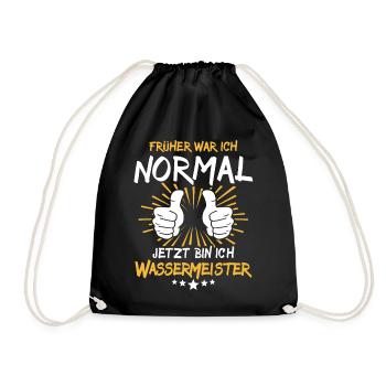 Water master saying - Drawstring Bag - black - Front