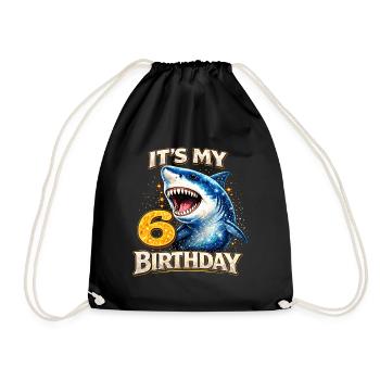 C’est mon 6e anniversaire Hai Geburtstag - Sac de sport léger - noir - Devant