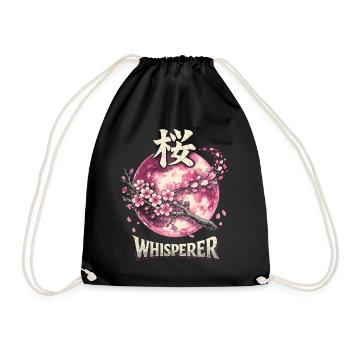 Cherry Blossom Sakura Cherry Blossom - Drawstring Bag - black - Front