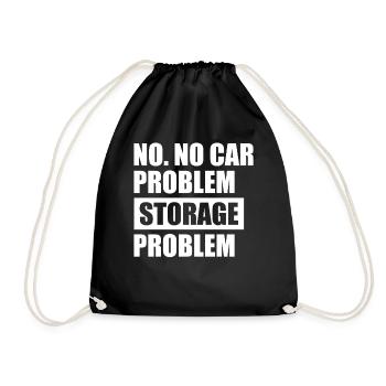 No. No car Problem Car lover car guy mechanic - Turnbeutel - Schwarz - Vorne