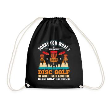 Disc Golf Gifts Disc Golf - Drawstring Bag - black - Front