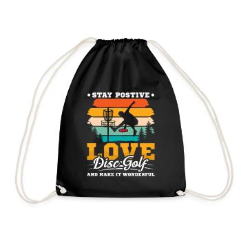 Disc Golf Gifts Disc Golf - Drawstring Bag - black - Front