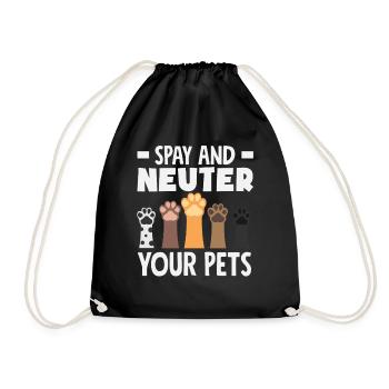 Stérilisez et castrez votre animal Adoptez un - Sac de sport léger - noir - Devant