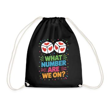Bunco Sayings Dice Game Funny Bunco Gift - Drawstring Bag - black - Front