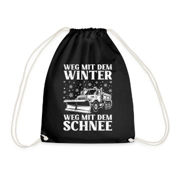 AWAY WITH THE WINTER AWAY WITH THE SNOW - Drawstring Bag - black - Front