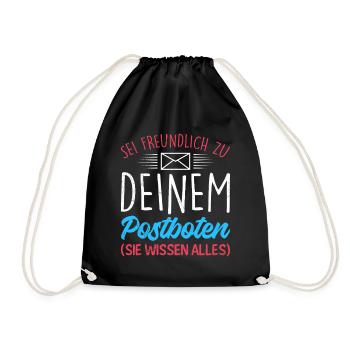 Postman BE KIND TO YOUR POSTMAN - Drawstring Bag - black - Front