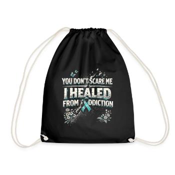 Entgiftung Entzug Suchtkrank Healed From Addiction - Turnbeutel - Schwarz - Vorne