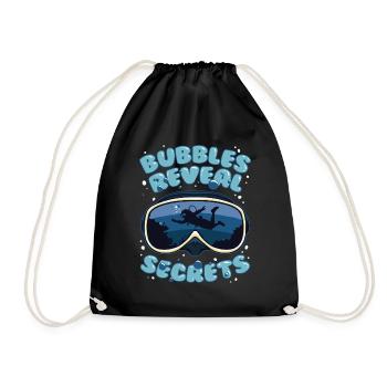 Les bulles de plongée révèlent des secrets - Sac de sport léger - noir - Devant